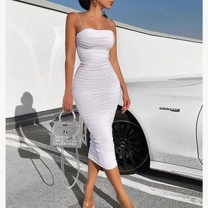 Long White Bodycon Dress